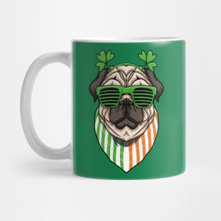 St Patricks Day Pug Lovers Art Mug